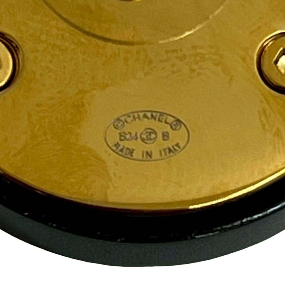 CHANEL Authentic Black Logo Earrings - Picture 2 of 5